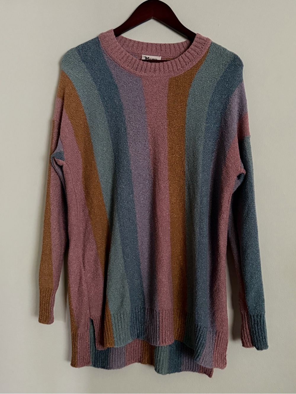 Show Me Your Mumu | Elodie Sweater Dusty Stripe Knit Tunic | Oversized XS